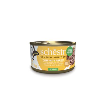 Schesir For Cat Jöle İçerisinde Ton Balıklı ve Surimili Kedi Maması 85g-c136