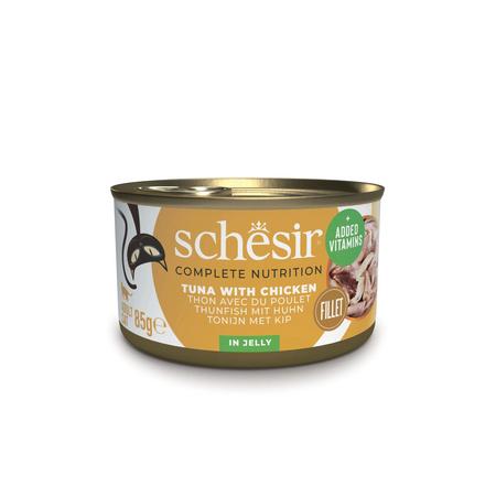 Schesir For Cat Jöle İçerisinde Ton Balıklı ve Tavuk Filetolu Kedi Maması 85g c137