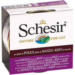 Schesir For Cat Su İçerisinde Tavuk ve Sığır Filetolu Kedi Maması 85g ADP-C179