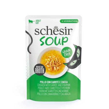 Schesir Soup Tavuk İle Balkabağı  Yetişkin Kedi Çorbası Pouch 40g