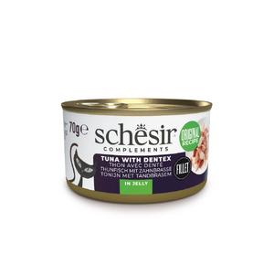 Schesir Tamamlayıcı Ton ve Sinarit Balıklı Jöle İçinde Kedi Konservesi 70g