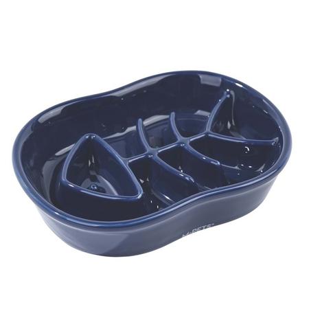 Serene Fish Seramik Yavaş Yeme Mama Kabı 240ml Dark Blue Brsp-60532517