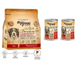 Sığır ve Kuzu Etli Büyük Irk Yetişkin Köpekler İçin Lezzet Paketi