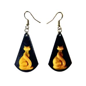 Siyah Gold Avangard Küpe K2013