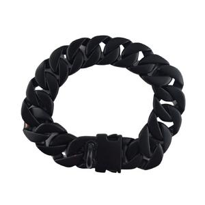 ahm Siyah Metal Köpek Tasması 50 cm