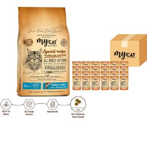 Skin Care Somon Balıklı Yetişkin Kediler İçin 10kg Lezzet Paketi