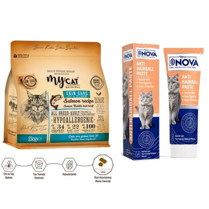 Skin Care Somon Balıklı Yetişkin Kediler İçin Bağışıklık Sistemi Güçlendirici Paketi