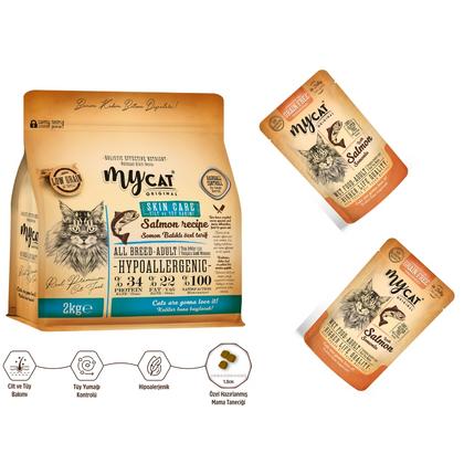 Skin Care Somon Balıklı Yetişkin Kediler İçin Lezzet Paketi