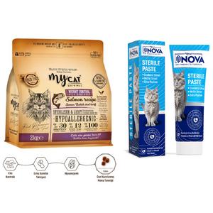 Somon Balıklı Diyet & Kısır Kediler İçin Bağışıklık Sistemi Güçlendirici Paketi