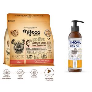 Somon Balıklı Küçük ve Orta Irk Köpekler İçin Besleyici İkili Paketi