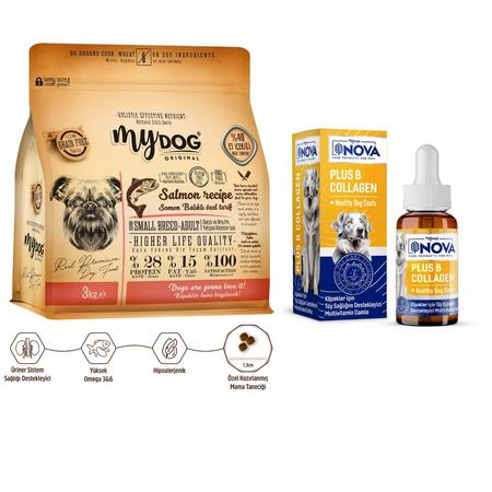 Somon Balıklı Küçük ve Orta Irk Köpekler İçin Tüy Sağlığı Paketi