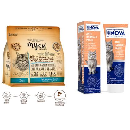 Somon Balıklı ve Tavuk Etli Yetişkin Kediler İçin Bağışıklık Sistemi Güçlendirici Paketi