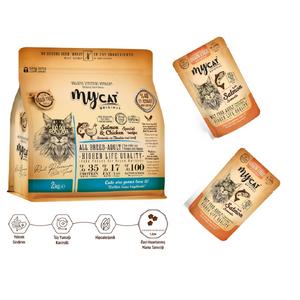 Somon Balıklı ve Tavuk Etli Yetişkin Kediler İçin Lezzet Paketi