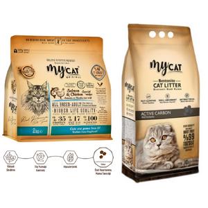 Somon Balıklı ve Tavuk Etli Yetişkin Kediler İçin Temel İhtiyaç Paketi