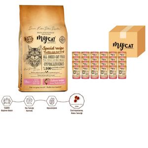 Somon Balıklı Yavru ve Anne Kediler İçin 10kg Lezzet Paketi