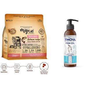 Somon Balıklı Yavru ve Anne Kediler İçin Besleyici İkili Paketi