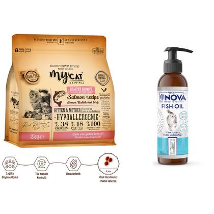 Somon Balıklı Yavru ve Anne Kediler İçin Besleyici İkili Paketi
