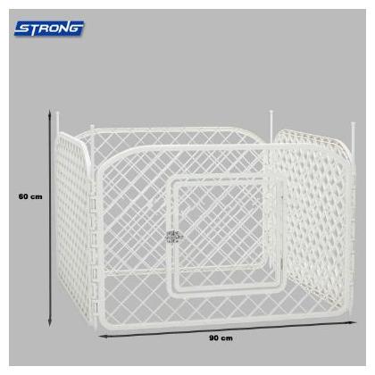 Strong Plastik Köpek Oyun Bahçesi Çiti 4 Panel 90x60cm KYP-783-DP9060-4