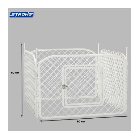 Strong Plastik Köpek Oyun Bahçesi Çiti 4 Panel 90x60cm KYP-783-DP9060-4