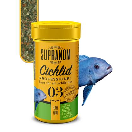Supranom cichlid balık yemi flake food 100ml (03)