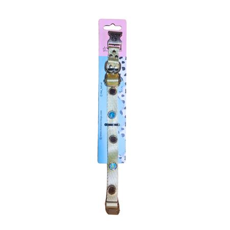 Swarovski Taşlı Metal Klipsli Boyun Tasması Gold