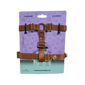 Swarovski Taşlı Metal Klipsli Göğüs Tasması Kahverengi