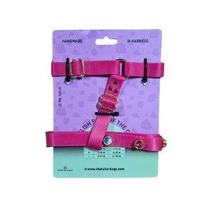 Swarovski Taşlı Metal Klipsli Göğüs Tasması Pembe