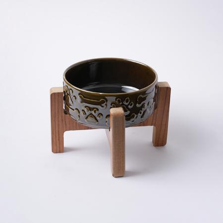 Tekli Ahşap Ayaklı Stand (14 CM Mama Kabı İçin)