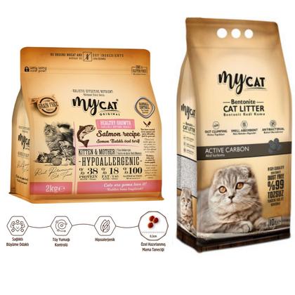 Somon Balıklı Yavru ve Anne Kediler İçin Temel İhtiyaç Paketi