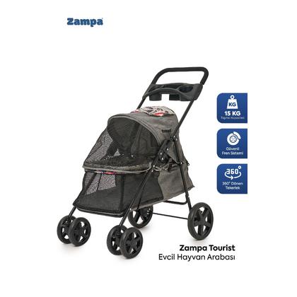 Tourist Kedi & Köpek Arabası Gri, 46x85x91.5cm