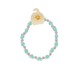 Turkuaz/Mor Kalpli Kolye S