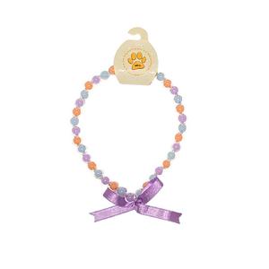 Turkuaz/Mor/Turuncu Boncuklu Kolye M