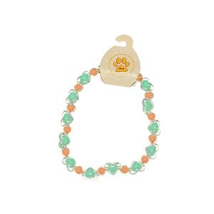 Turkuaz/Turuncu Kalpli Kolye S