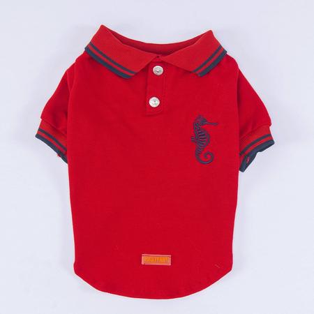 Kırmızı Marine Polo Yaka Tişört L YPAW-24816
