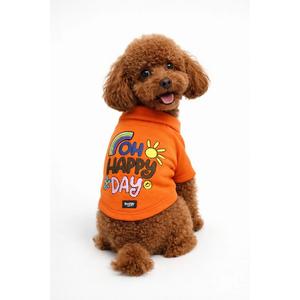 Turuncu Hakim Yaka Comfort Fit Köpek Sweat Ceketi (WarmFlex Koleksiyonu) XL Beden