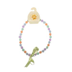 Turuncu/Turkuaz/Mor Boncuklu Kolye M