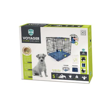 Voyager Köpek Kafesi 2 Kapılı (S) Mavi 61x46x48CM Brsp-10450517