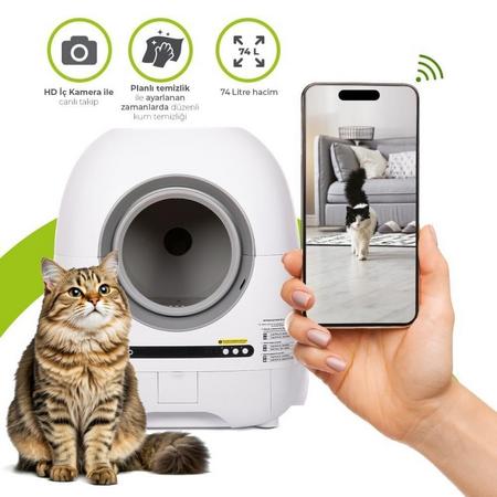 wero kameralı otomatik kedi tuvaleti
