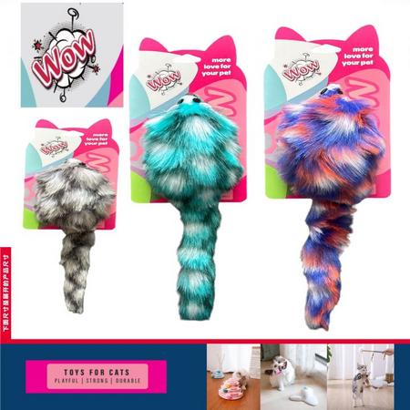 Wow Kedi Oyuncak Tüylü Renkli Fare has-6516