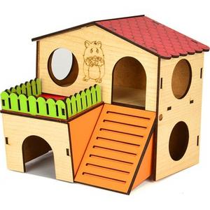 YA016 Çift katlı bahçeli hamster evi