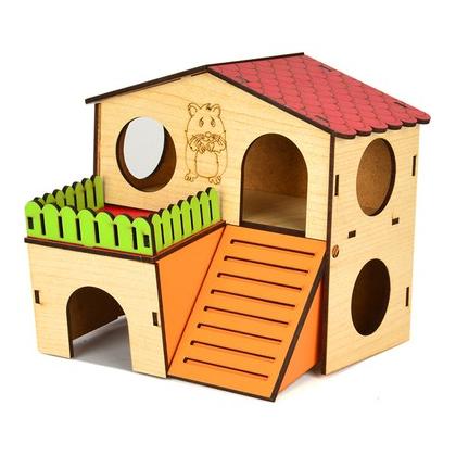 YA016 Çift katlı bahçeli hamster evi