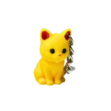 Yavru Kedi Sarı Anahtarlık PLA1021