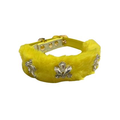 Yellow Tscn Leather Collar S Beden