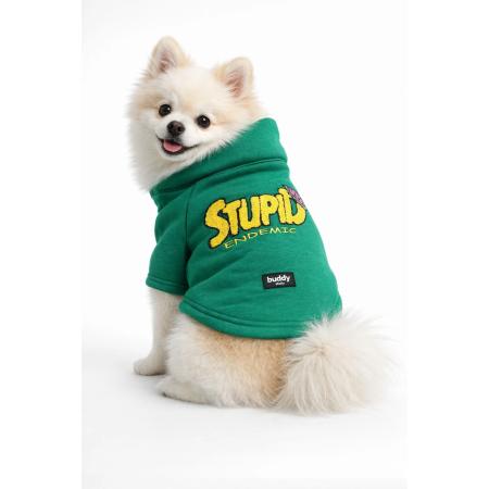 Yeşil Hakim Yaka Comfort Fit Köpek Sweat Ceketi (WarmFlex Koleksiyonu) S Beden 
