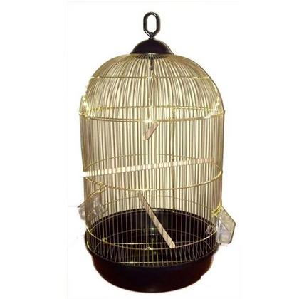 Yuvarlak Salon Kafesi Pirinç 42*77cm dış yemlikli kyp 830- F3201Ag