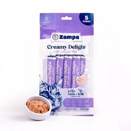 Zampa Creamy Delight Ton Balıklı & Krill Kedi Krema Ödül Maması - 16g x 5 sfrp-ZCD8184