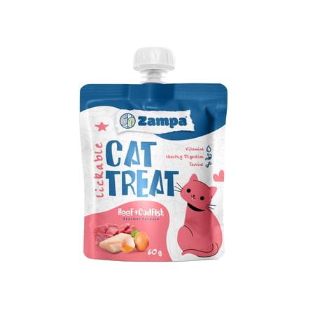 Zampa Puding Kedi Ödülü - Dana Etli & Morina Balıklı - 60g