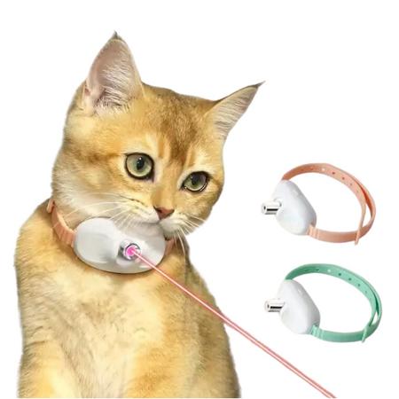 Zampa Şarjlı Lazerli Kedi Tasması 10 cm, Pembe, Yeşil sfrp-NR002