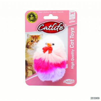 203069-CATLİFE Kediler için tüylü renkli kuş oyuncak