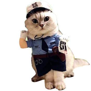 kedi ve köpekler için polis kostümü s beden (şapka dahil)